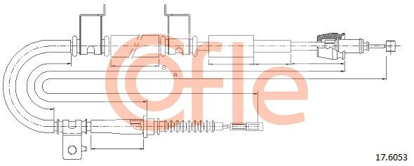 COFLE 92.17.6053 Cable Pull, parking brake