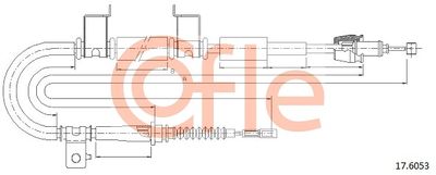 Cable Pull, parking brake COFLE 92.17.6053
