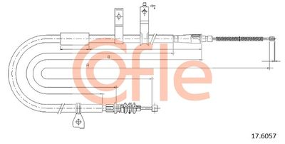 Cable Pull, parking brake COFLE 92.17.6057