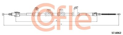 Cable Pull, parking brake COFLE 92.17.6062