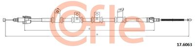 Cable Pull, parking brake COFLE 92.17.6063