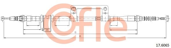 COFLE 92.17.6065 Cable Pull, parking brake
