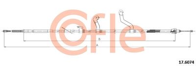 Cable Pull, parking brake COFLE 92.17.6074