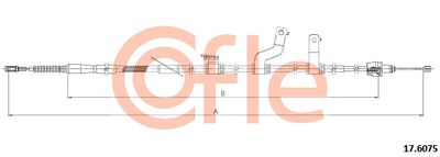 Cable Pull, parking brake COFLE 92.17.6075