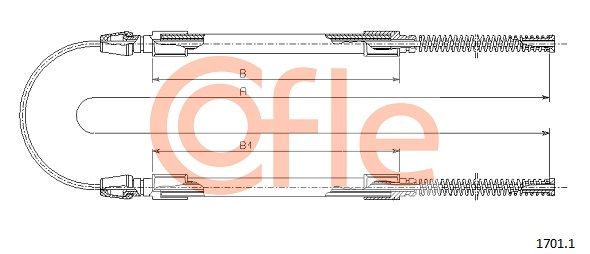 COFLE 92.1701.1 Cable Pull, parking brake