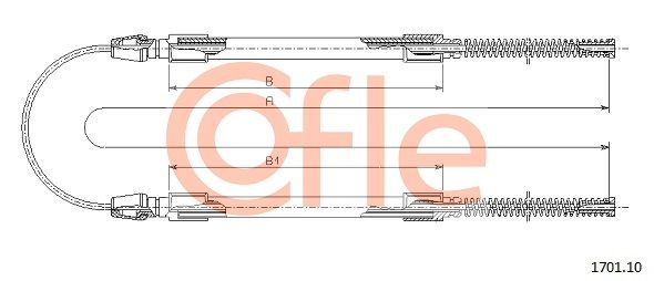 COFLE 92.1701.10 Cable Pull, parking brake