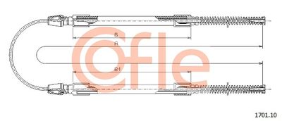 Cable Pull, parking brake COFLE 92.1701.10