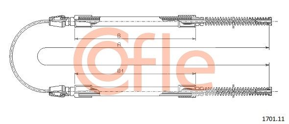 COFLE 92.1701.11 Cable Pull, parking brake