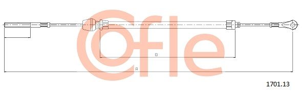 COFLE 92.1701.13 Cable Pull, parking brake
