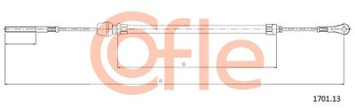 Cable Pull, parking brake COFLE 92.1701.13