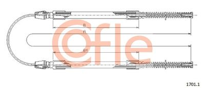 Cable Pull, parking brake COFLE 92.1701.1