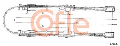 Cable Pull, parking brake COFLE 92.1701.6