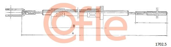 COFLE 92.1702.5 Cable Pull, clutch control