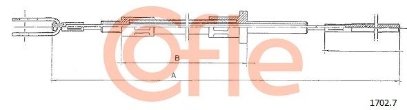 COFLE 92.1702.7 Cable Pull, clutch control