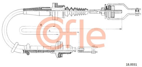 COFLE 92.18.0031 Cable Pull, clutch control