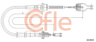 Cable Pull, clutch control COFLE 92.18.0035
