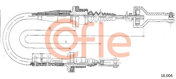 COFLE 92.18.004 Cable Pull, clutch control