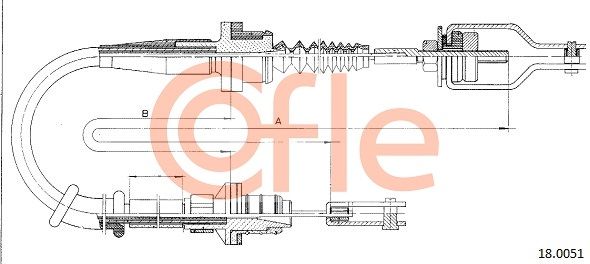 COFLE 92.18.0051 Cable Pull, clutch control