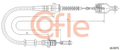 Cable Pull, clutch control COFLE 92.18.0071