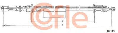 Cable Pull, clutch control COFLE 92.18.113