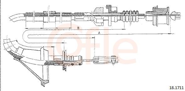 COFLE 92.18.1711 Cable Pull, clutch control
