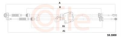 Cable Pull, manual transmission COFLE 92.18.1800