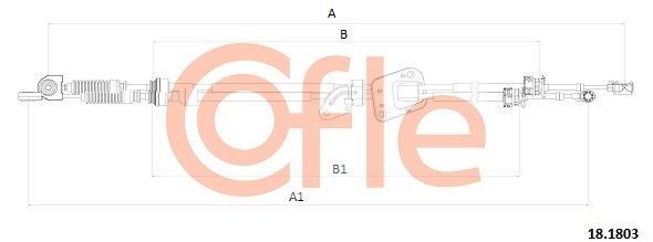COFLE 92.18.1803 Cable Pull, manual transmission