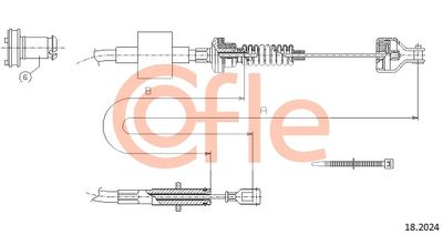 Cable Pull, clutch control COFLE 92.18.2024