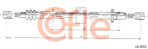 COFLE 92.18.2052 Cable Pull, clutch control