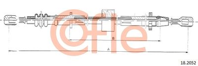 Cable Pull, clutch control COFLE 92.18.2052