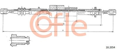 Cable Pull, clutch control COFLE 92.18.2054
