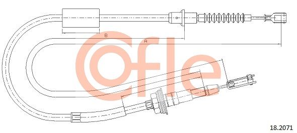 COFLE 92.18.2071 Cable Pull, clutch control