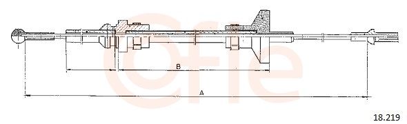 COFLE 92.18.219 Cable Pull, clutch control
