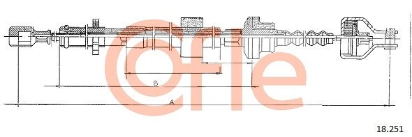 COFLE 92.18.251 Cable Pull, clutch control