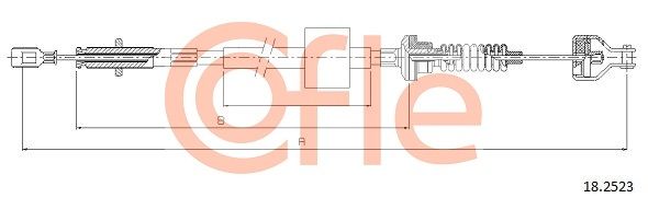COFLE 92.18.2523 Cable Pull, clutch control