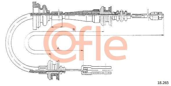 COFLE 92.18.265 Cable Pull, clutch control