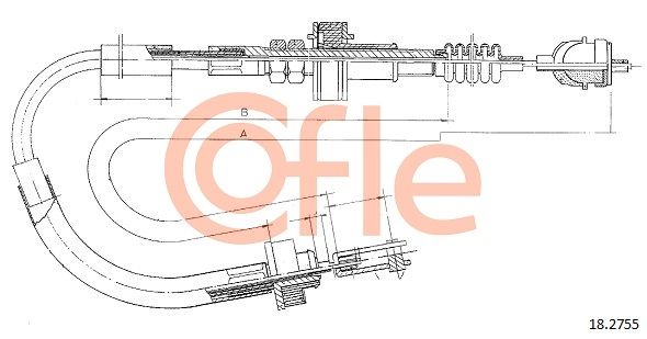 COFLE 92.18.2755 Cable Pull, clutch control