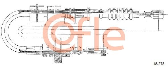 COFLE 92.18.278 Cable Pull, clutch control
