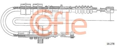 Cable Pull, clutch control COFLE 92.18.278