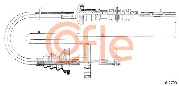 COFLE 92.18.2790 Cable Pull, clutch control