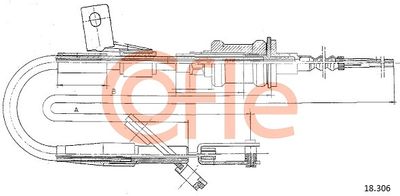 Cable Pull, clutch control COFLE 92.18.306