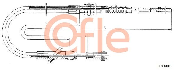 COFLE 92.18.600 Cable Pull, clutch control