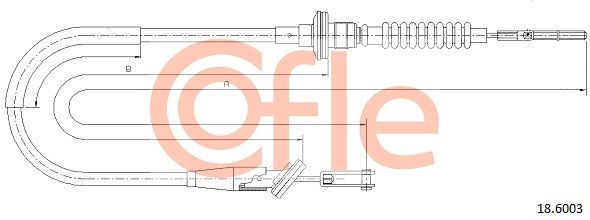COFLE 92.18.6003 Cable Pull, clutch control