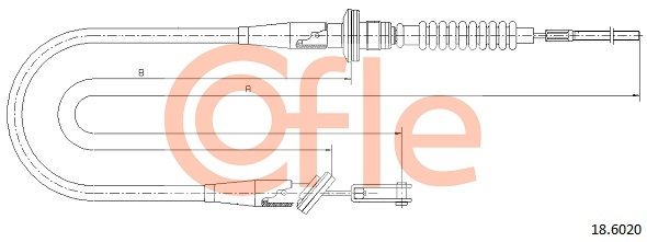 COFLE 92.18.6020 Cable Pull, clutch control