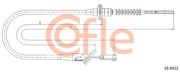 COFLE 92.18.6022 Cable Pull, clutch control