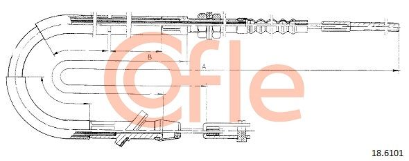 COFLE 92.18.6101 Cable Pull, clutch control
