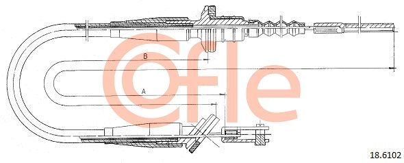 COFLE 92.18.6102 Cable Pull, clutch control