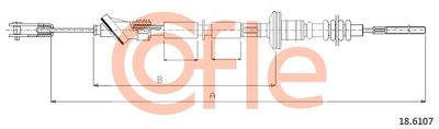 Cable Pull, clutch control COFLE 92.18.6107