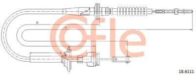 Cable Pull, clutch control COFLE 92.18.6111