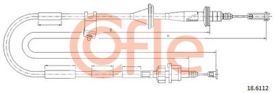 Cable Pull, clutch control COFLE 92.18.6112